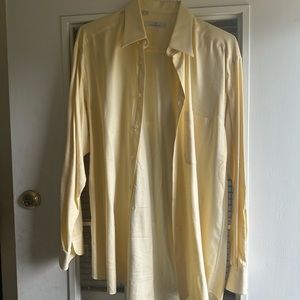 Ermenegildo Zegna Yellow Button Down Dress Shirt